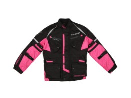 Kinder Motorradjacke Modeka Tourex II Kids schwarz pink