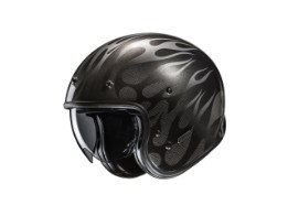 V31 Firo MC5 schwarz Open Face Helm Jethelm Motorradhelm