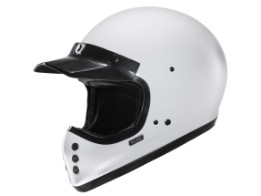 Motorradhelm HJC V60 Solid White Offroad Helm weiß
