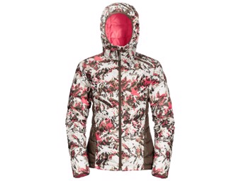 Daunenjacke Jack Wolfskin Helium Peak Hoody Women coral pink all over
