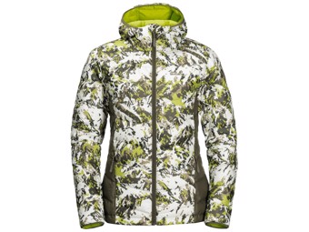 Daunenjacke Jack Wolfskin Helium Peak Hoody Women bright lime all over