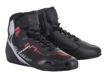 Motorradschuhe Alpinestars Stella Faster 3 RideKnit Shoes schwarz silber pink