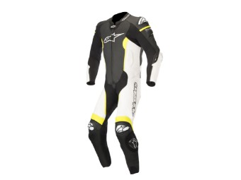 Lederkombi Alpinestars Missile Tech Air Comp. Einteiler schwarz/weiß/gelb-fluo