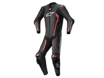 Lederkombi Alpinestars Missile V2 1PC Tech Air Compatible Einteiler schwarz rot fluo