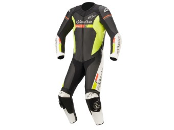 Lederkombi Alpinestars GP Force Chaser Einteiler black white red yellow fluo