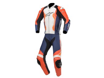 Lederkombi Alpinestars GP Force 2PC Zweiteiler rot fluo schwarz weiß orange