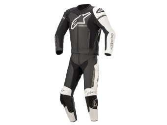 Lederkombi Alpinestars GP Force Phantom 2PC Suit Zweiteiler black white metallic grey
