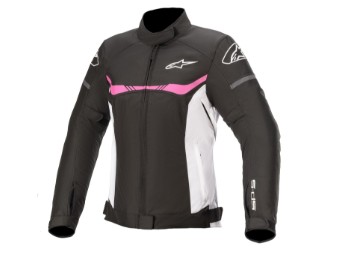 Motorradjacke Alpinestars Stella T-SPS Waterproof Lady Jacket schwarz weiß pink