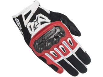 Motorradhandschuhe Alpinestars SMX 2 Air Carbon V2 Gloves schwarz/rot/weiß