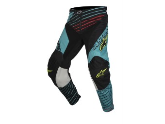 Crosshose Alpinestars Youth Racer Braap Pants 2017 teal/black/yellow-fluo