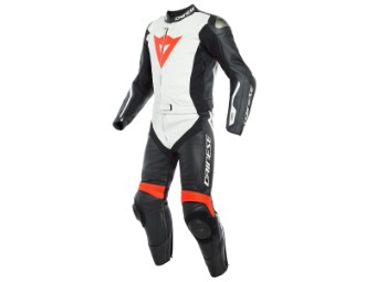 zweiteiler Lederkombi Dainese Avro D-Air Airbag Suit schwarz weiß rot fluo