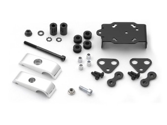SW MOTECH Navihalterung Lenkerklemme für 28mm Lenker Vibrationsgedämpft silber