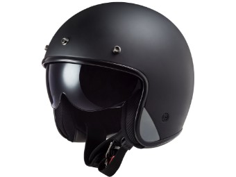 LS2 OF601 Bob Solid Matt Black schwarzmatt Open Face Helm Jethelm Motorradhelm