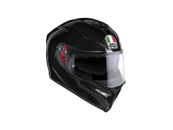 Helm AGV K5 S Mono mit Sonnenblende schwarz glänzend