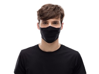 Buff Filter Mask Adult Solid Black Face Mask