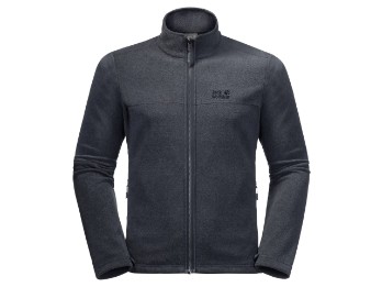 Jaqueta Jack Wolfskin Skywind Jaqueta masculina de lã de ébano