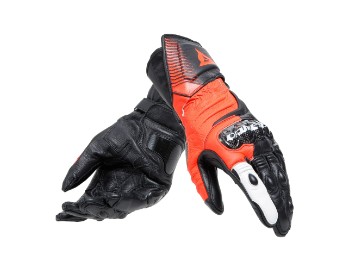 Motorradhandschuhe Dainese Carbon 4 Long Gloves black fluo red white
