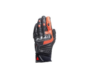 Luvas de motocicleta Dainese Carbon 4 Short Gloves preto fluo vermelho
