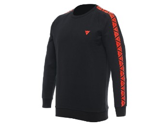 Pullover Dainese Stripes Sweater Sweatshirt black red fluo