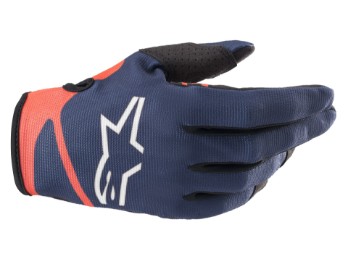 Crosshandschuhe Alpinestars Radar Gloves 2022 dark blue red fluo