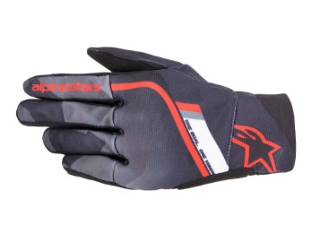 Luvas de motocicleta Alpinestars Reef Gloves preto cinza camuflado vermelho brilhante