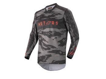Camisa preta camuflada cinza Alpinestars Racer Tactical Jersey 2022