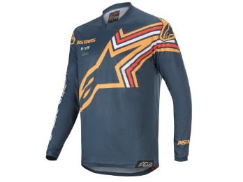 Camisa cruzada Alpinestars Racer Braap Jersey 2020 laranja marinho
