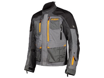 Motorradjacke Klim Carlsbad Redesign Jacket Asphalt Gray Strike Orange