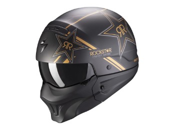 Helm Scorpion Exo Combat Evo Rockstar Gold schwarz matt