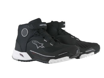 Sapatos de motocicleta Alpinestars CR-X Drystar Sapatos preto branco