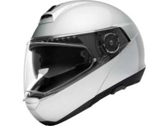 Hjelm som kan vippes opp Schuberth C4 Pro Glossy Silver sølv