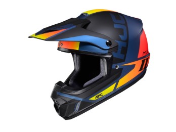 HJC CSMX II Creed MC27SF capacete cruzado azul laranja amarelo fosco