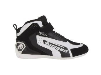 Sapatos de motocicleta Furygan V4 Sapatos ventilados preto branco
