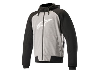 Kapuzenjacke Alpinestars Chrome Aramid Sport Hoodie melange gray black