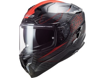 Helm LS2 FF327 Challenger CT2 Carbon Fold Red