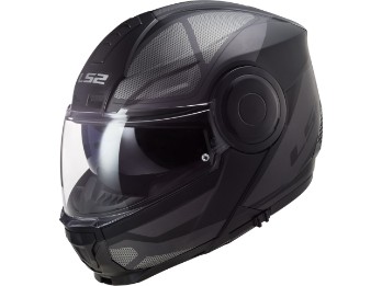 Flip-up hjelm LS2 FF902 Scope Axis Black Titanium sort grå matt