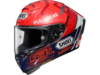 Capacete de motocicleta Shoei X-Spirit III Marquez 6 TC-1 Azul Vermelho Fluo Branco