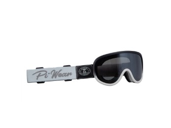 Motorradbrille Piwear Arizona Schutzbrille Band Grau, Glas Getönt, Verspiegelt, schwarz grau