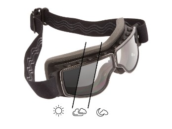 Motorsykkelbriller Piwear Nevada 24DCL Vernebriller for personer som bruker briller, selvfargende