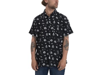 Hawaii skjorte Riding Culture Ocean Octo Black All over Print