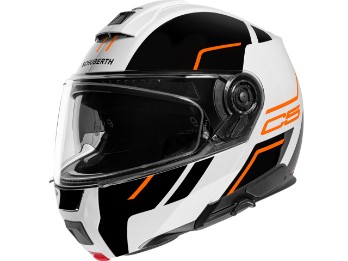 Schuberth C5 Master Orange capacete flip-up laranja preto