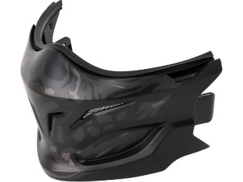 Kinnteil Maske Scorpion Exo Combat Stealth Mask schwarz matt dunkel silber