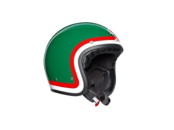 Legends X70 Pasolini Green Open Face Hjelm Jet Hjelm Motorsykkelhjelm