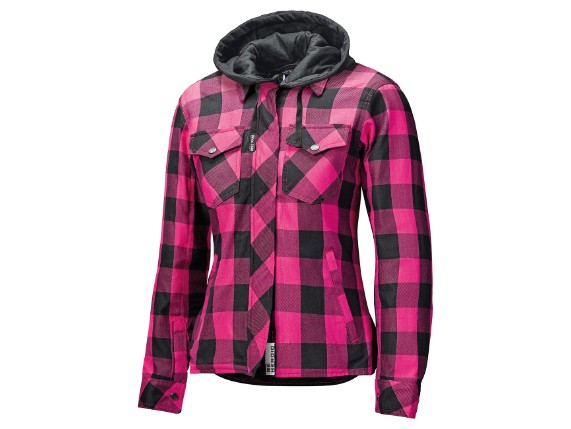 pink lumberjack shirt