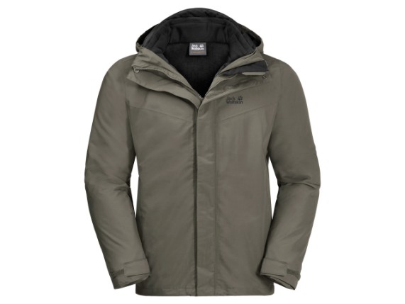jack wolfskin grey coat