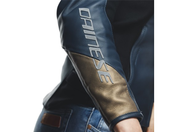 Motorradjacke Dainese Rapida Lady Leather Jacket black iris white