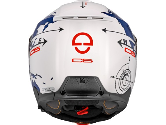 C5 Globe Blue Back