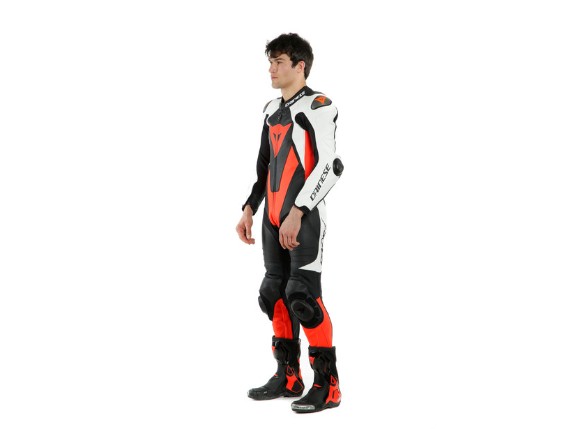 Dainese Laguna Seca 5 Einteiler 1513467N32 weiß schwarz rot racing suit lederkombi-10