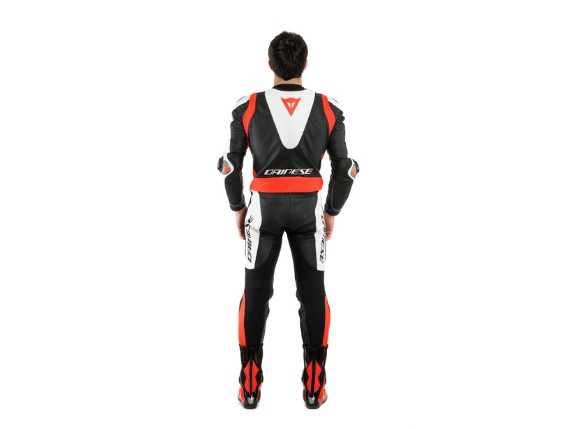 Dainese Laguna Seca 5 Einteiler 1513467N32 weiß schwarz rot racing suit lederkombi-11
