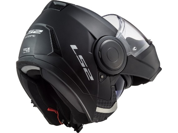 Opklapbare helm LS2 FF902 Scope Solid Black Mat zwart mat